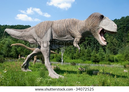 Dinosaur in full-scale in the Dinosaur Park