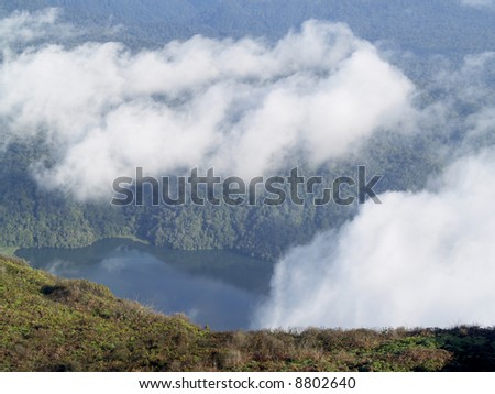 Download this Lake Lau Kawar View From The Top Mount Sinabung Sumatera Island picture