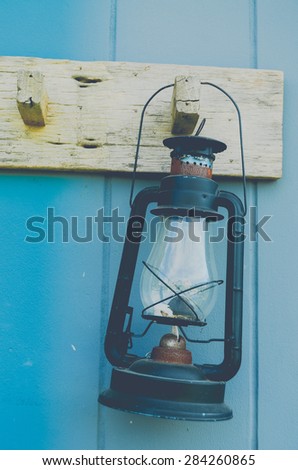 lantern vintage tone color background wall lamp old kerosene oil rustic glow soft