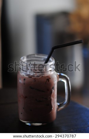 coffee ice color iced cold drink chocolate cream cocktail fresh glass milk brown shake