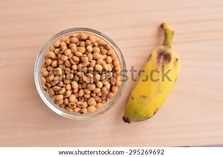 soybean banana food wall background seeds isolated nature fresh plant health