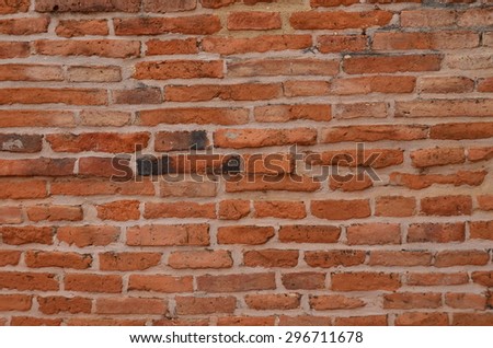 brick wall color background red texture old pattern construction dirty block cement solid brown