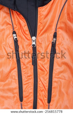orange jacket windbreaker full zip