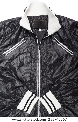 black windbreaker  jacket full zip