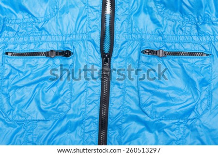 blue windbreaker waterproof  hoodie  jacket full zip