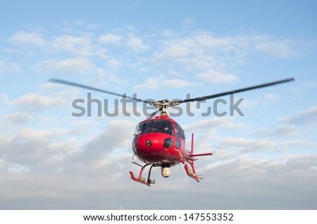 Rescue helicopter with thermal imaging camera