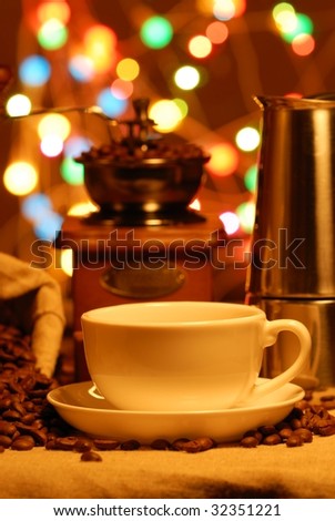 Coffee set in Caf