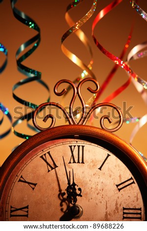 Nearly Twelve O\'clock Midnight,New Year Concept.