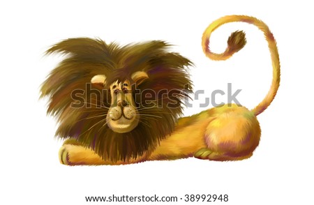 lion tail drawing