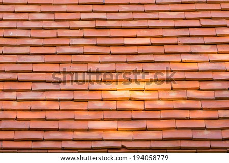 Roof brick orange pattern