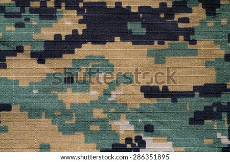 Woodland digital camouflage rip-stop fabric texture background