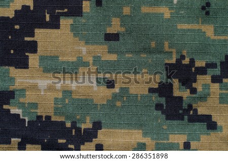Woodland digital camouflage fabric texture background