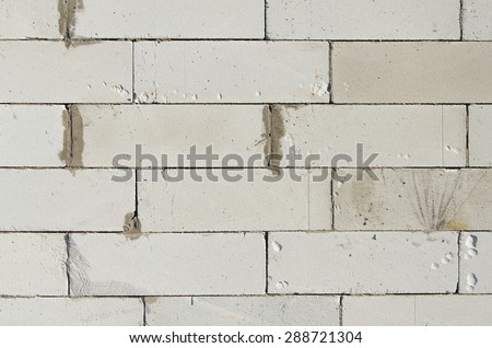 A Wall built from Aerated concrete Ytong blocks