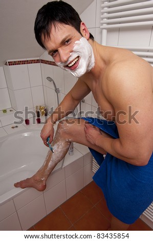Men shave their legs