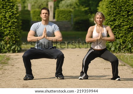 Couple in yoga