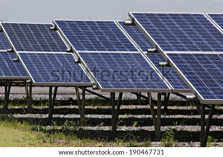 closeup of a small photovoltaic panel for renewable electric energy production
