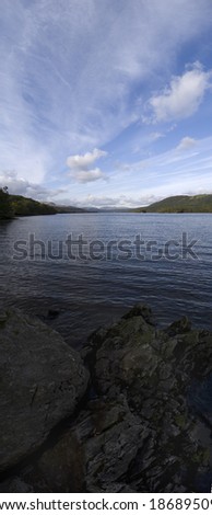 Coniston Water vertical panorama