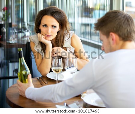 Woman In Love On Romantic Date