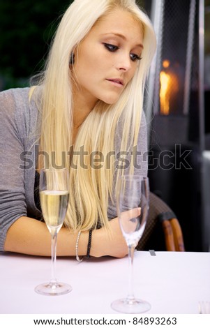 Woman is disappointed because her date is not showing up