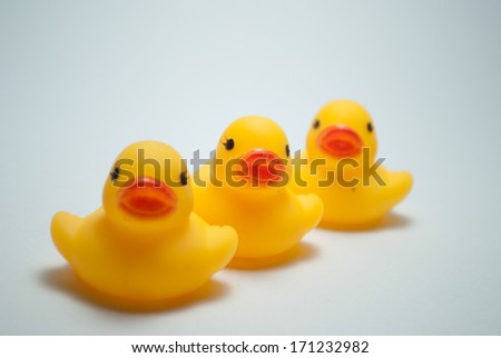image of duck and ducklings on  dull dim background