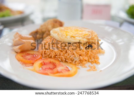 American fried rice is a Thai fried rice dish with \
