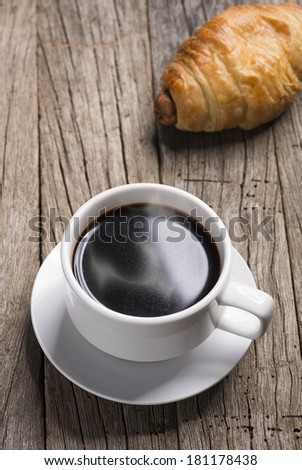 hot coffee and bread