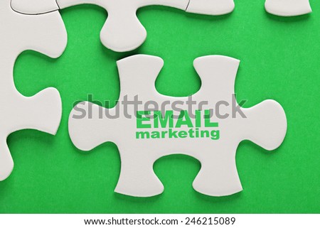 Puzzle written word Email Marketing