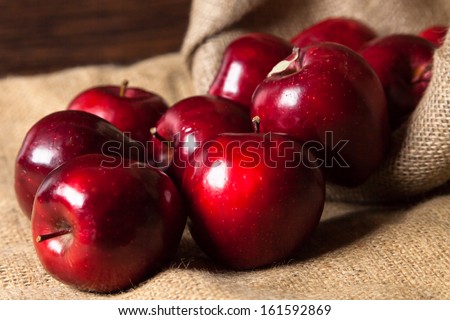 Close-Up Apples Spilling From Basket