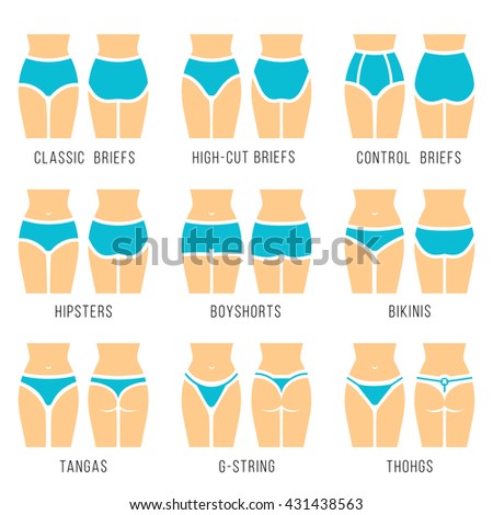stock vector female underwear types pants collection lingerie stock vector female underwear types pants collection lingerie