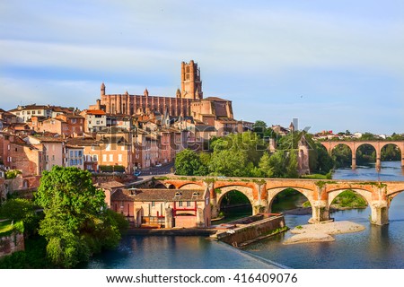 View of Albi and Cathedral Sainte-CÃ©cile d\'Albi