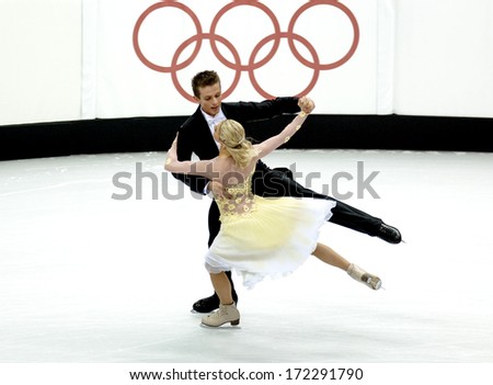 Turin, Italy - March 29: Couple Dancing During Figure Ice Skating Competition Of The Winter Olympic Games In Turin, March, 29 2006.