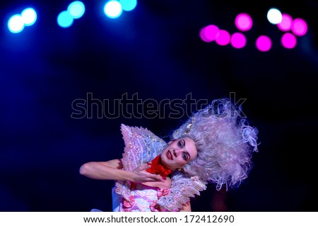 TURIN, ITALY - MARCH 28: a dancer performs during the Opening Cerimony of the Winter Olympic Games in Turin March 28, 2006.