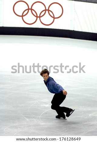 TURIN, ITALY-FEBRUARY 15, 2006: Matthew Savoie competes during the Individual Male Figure Ice Skating competition at the Winter Olympic Games of Turin 2006.