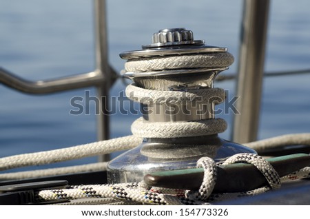 rope on gear on a boat