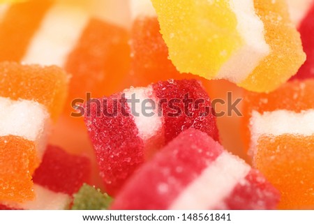 Background of Different fruit-paste candies.
