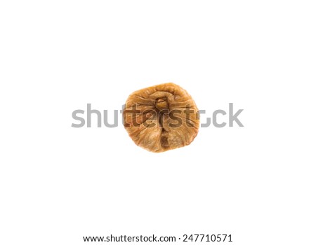 Tasty dry fig. Isolated on a white background.