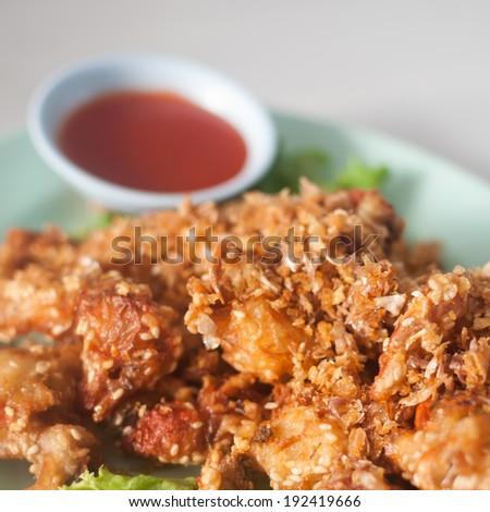 Deep fried Soft Shell Crab garlic and sweet sauce