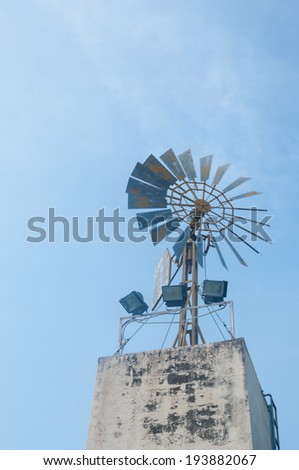 Old-style Farm Windmill for pumping water