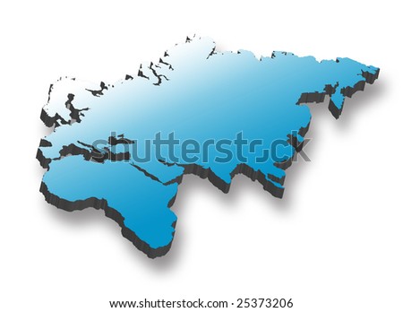 map of europe and asia. stock photo : Map of europe