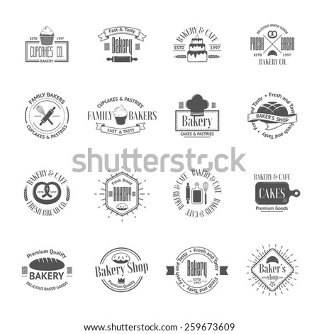 Vintage bakery badges labels and logos Vector illustration for your design Vintage bakery badges labels and logos Vector illustration for your design