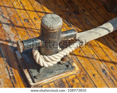 Ship rope from an old wooden sail boat