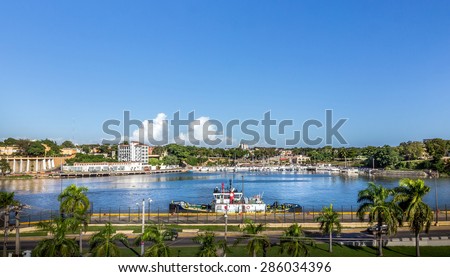 Harbor of Santo Domingo in Dominican Republic