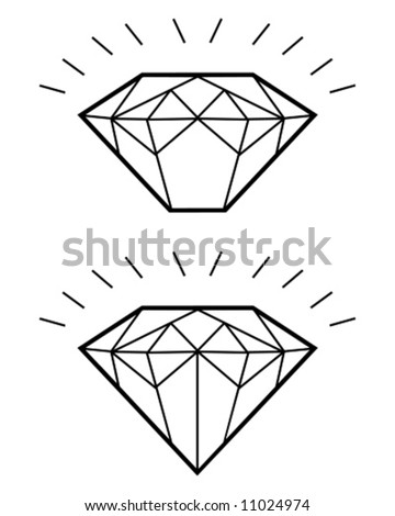 diamond tattoo. stock vector : diamond group