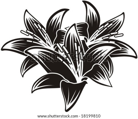ilustration in vector format very easy to edit tropical flower very