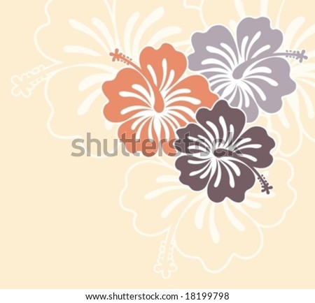  flowers ilustration in vector format very easy to edit, tropical flower