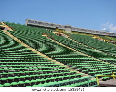Football stadium, empty stadium.