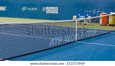 WINSTON-SALEM, NC, USA - AUGUST 18: ATP World Tour center court at the Winston-Salem Open on August 18, 2014 in Winston-Salem, NC, USA
