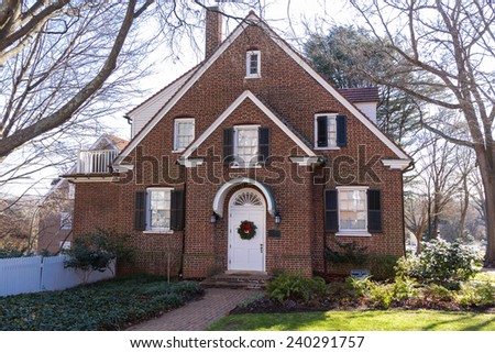 WINSTON-SALEM, NC, USA - DECEMBER 27:Bahnson House, built in 1925, at Salem College on December 17, 2014 in Winston-Salem, NC, USA