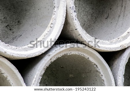 new concrete  water drain pipe