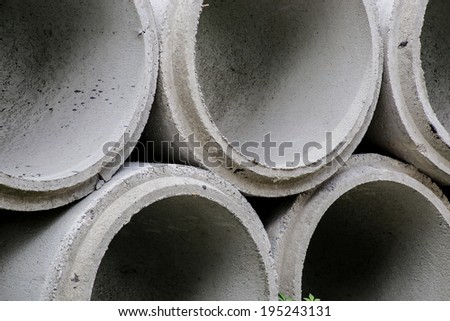 new concrete  water drain pipe